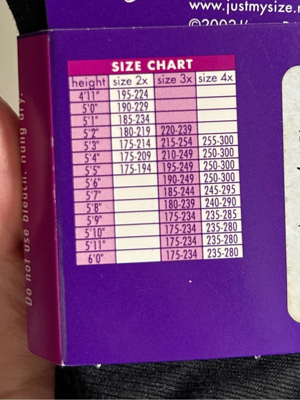 Just My Size new just